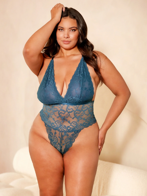 Plus Size Bodysuit Lingerie Bra With Wired Sexy Girls' Backless