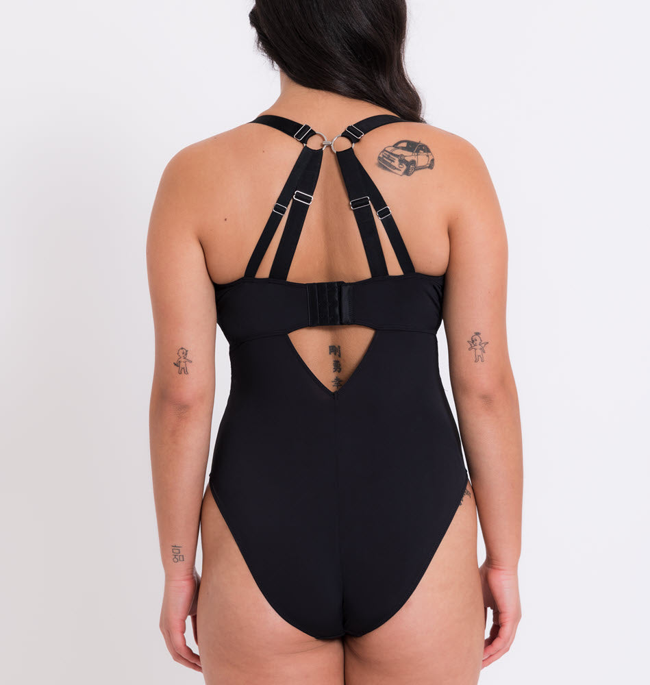 Curvy Kate Non Stop Black Pink Stretch Bodysuit 064704 – The Bra Genie