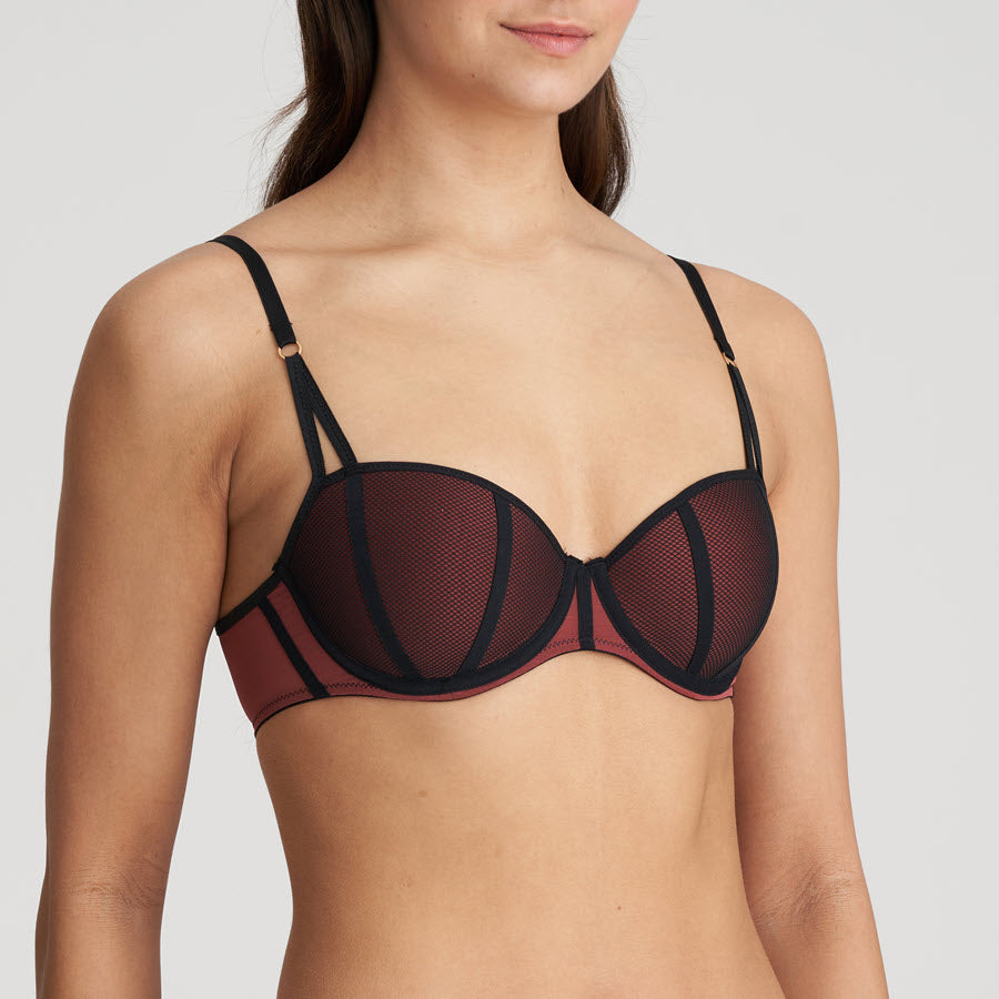 Marie Jo Fezz Italian Brown Padded Balcony Bra 0122329 – The Bra Genie