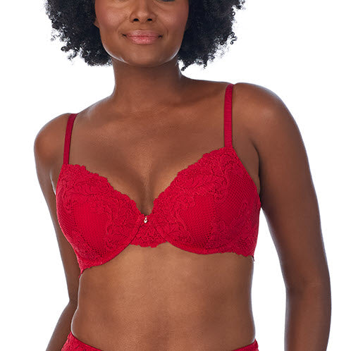 Lace and Gem Push Up Bra