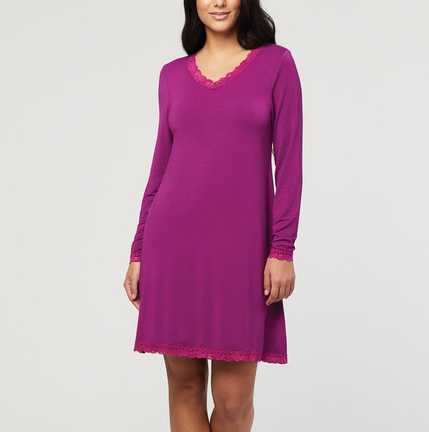Buy Womens Sleepwear Nightgown,Spaghetti Strap Nightdress Cotton Sleeveless  Victorian Nightshirt (US S/Tag M, Purple) at