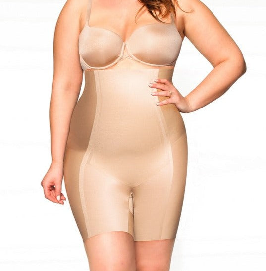 La Beauforme Firm Control Satin Front Girdle Tummy And Thigh Shaper —  Sandras-Online