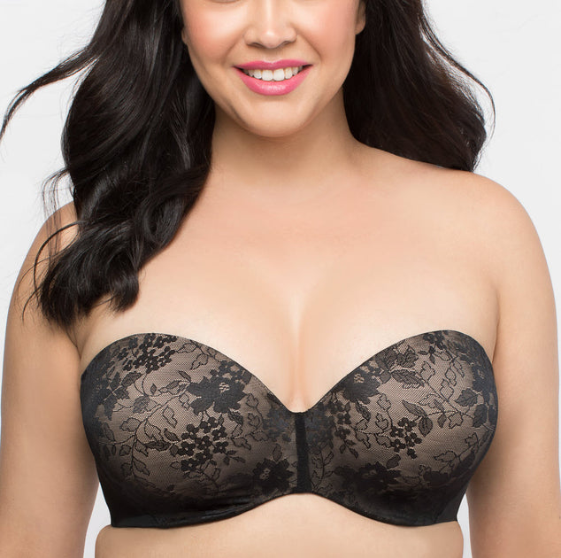 Curvy Couture 1274 Tulip Sheer Smooth T-shirt Push up Bra 44 H