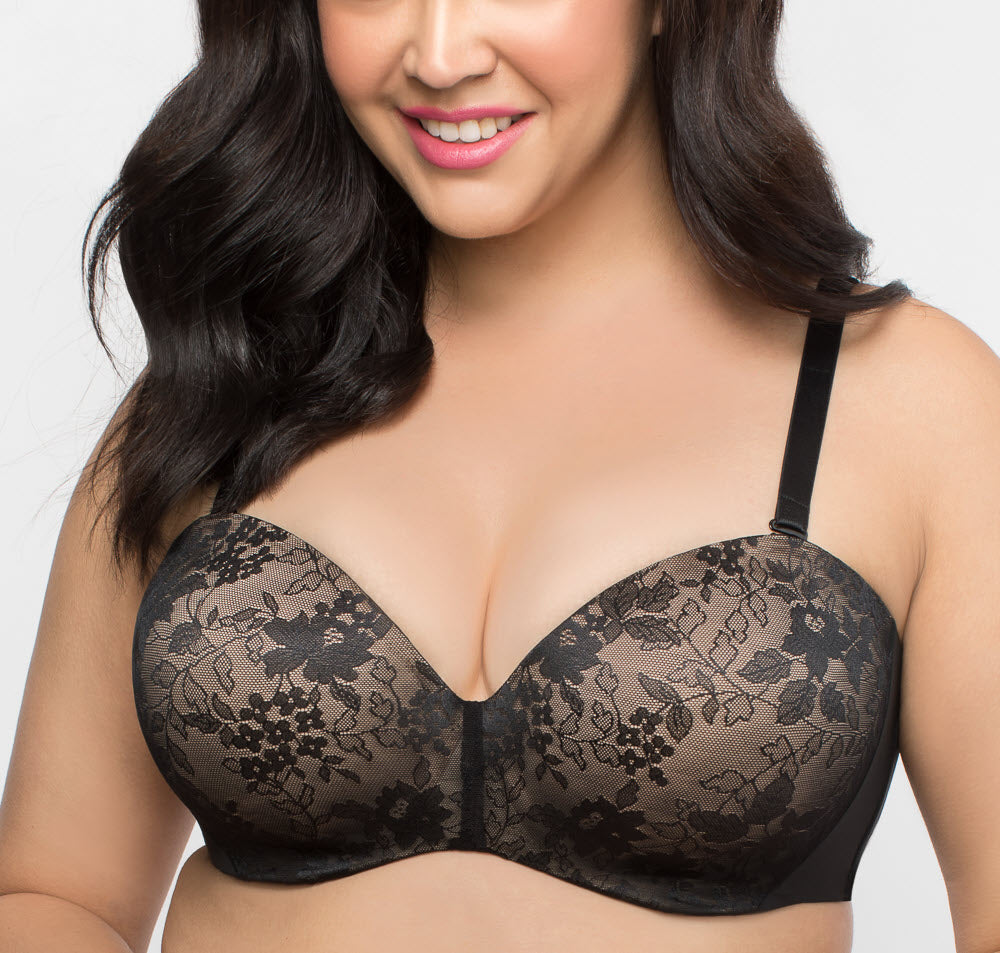 Curvy Couture BOMBSHELL NUDE Smooth Multi-Way Strapless Bra, US