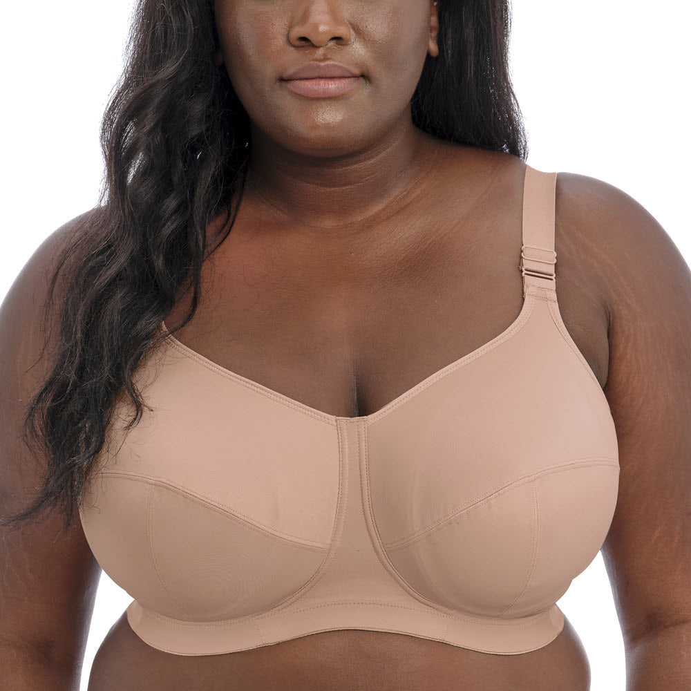 BARE NECESSITIES - Plus-size perfection!🤍 What it is: The Celeste  Wire-Free Bra by Goddess. Why you need it: Secure support up to an O-cup,  no wire required. See all of our curve-loving