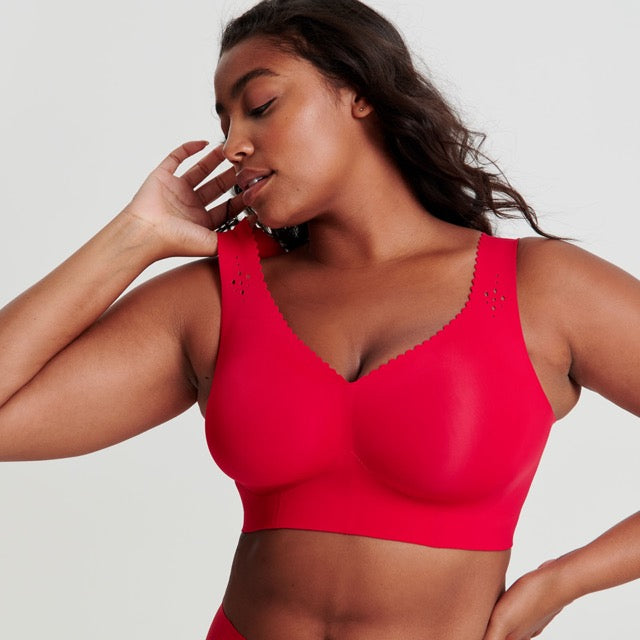 Evelyn & Bobbie Evelyn Limited Red Ruby Wireless Plunge Bra – The