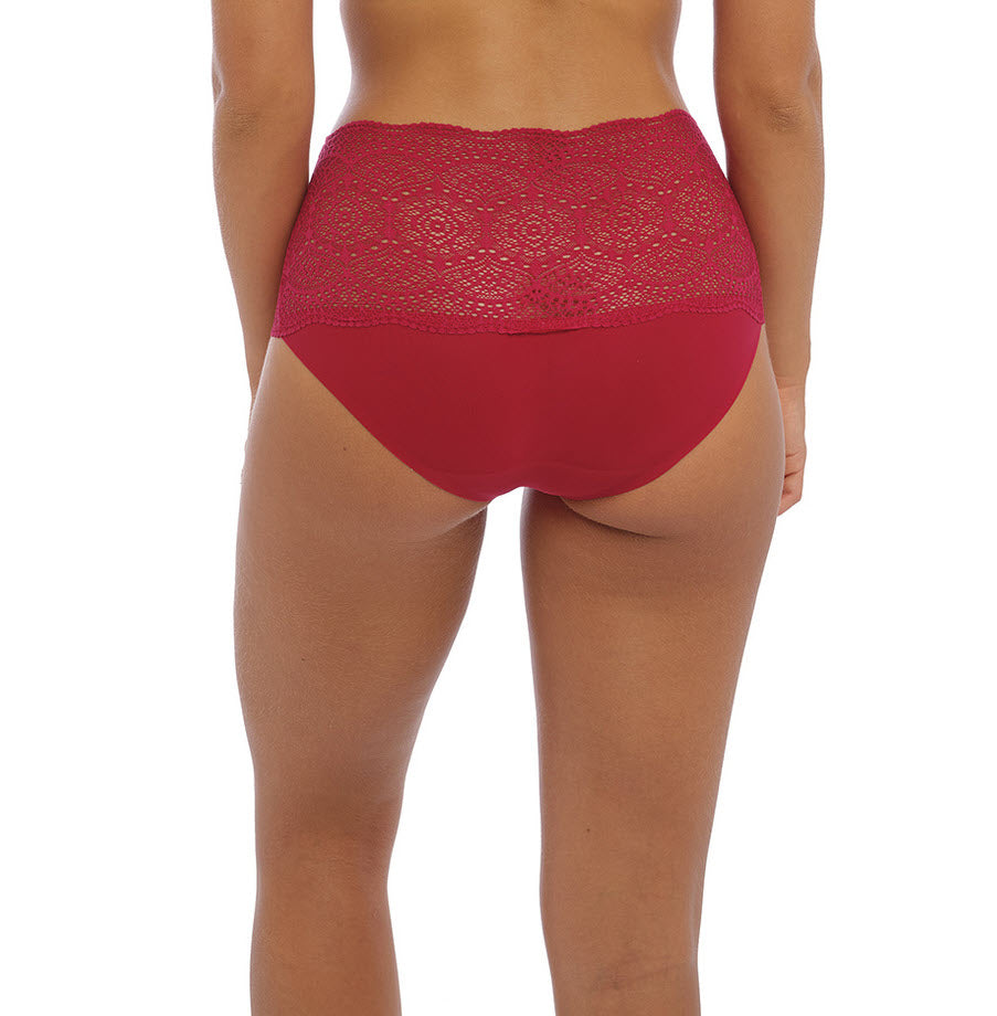 Fantasie Invisible Red Stretch Lace Full Brief Panty 2330 – The