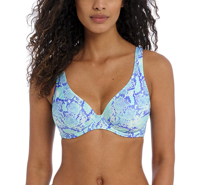 Wolf & Whistle B-g Cup Blue Lace Open Cup Underwire Bra