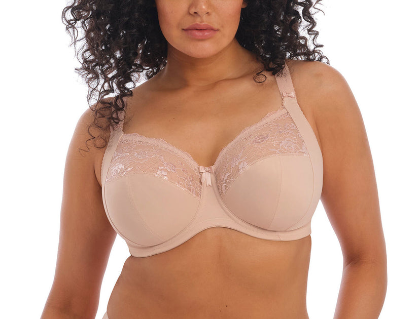 Elomi Morgan Stretch Lace Banded Underwire Bra (4110),36J,Cameo Rose