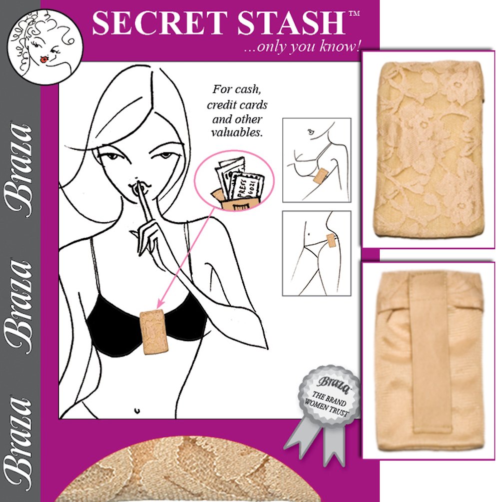 Braza Beige Secret Stash Bra Pocket 8090 – The Bra Genie