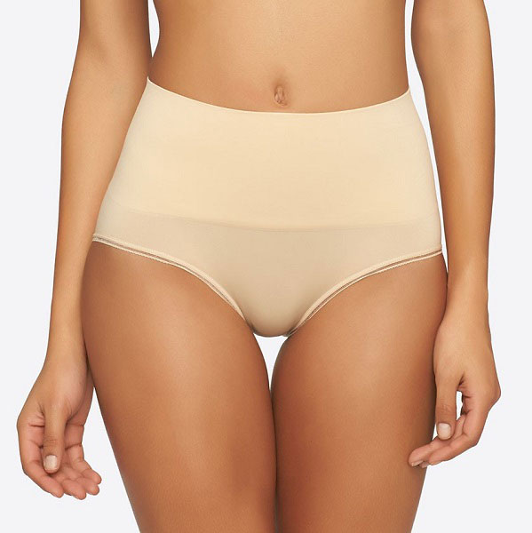 YUMMIE YT5-158 Ultralight Seamless Shaping Brief Panties M/L Frappe Nude  NWT