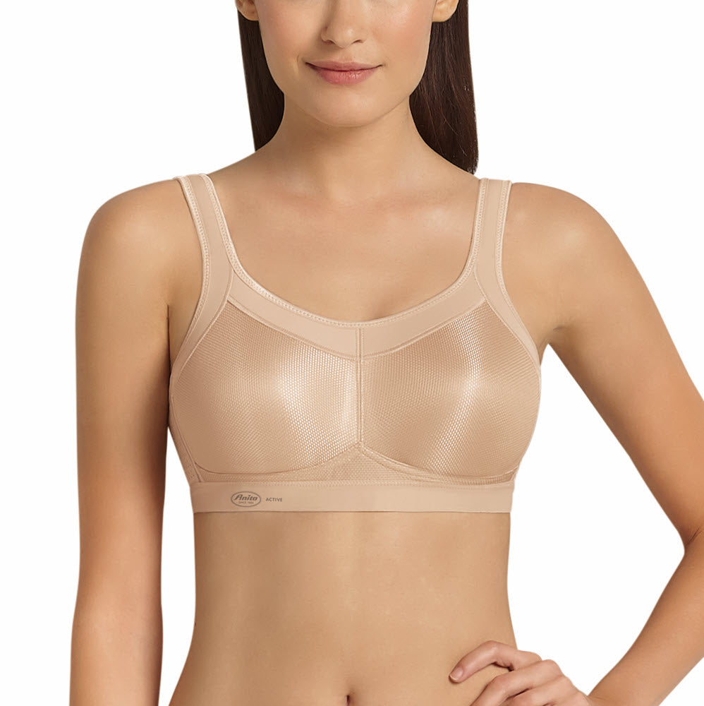 Anita Momentum 5529 Women's Sports Bra - Non-Wired, Seamless, Size 44F (Desert Color) - View #2