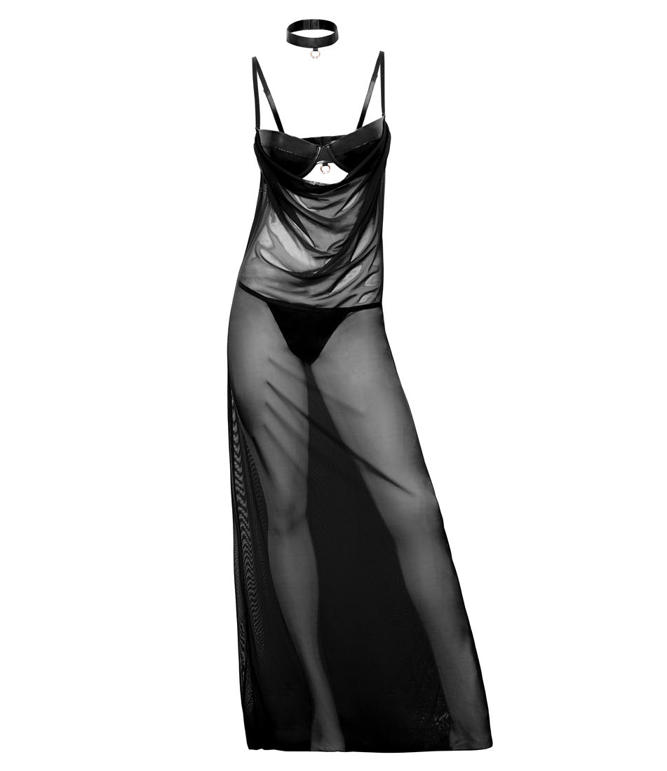 Oh La La Cheri Lingerie Tory Black Long Gown Set Plus Size 76-11984X  The  Bra Genie