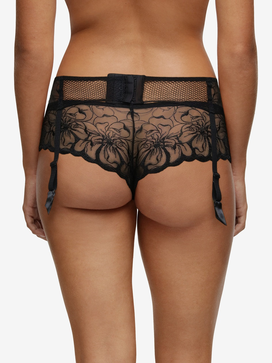 Chantelle Fleurs Black Lace Waist Cincher Garter Belt 12M7 The Bra Genie Chantelle Fleurs Black Lace Waist Cincher Garter Belt 12M7 The Bra Genie