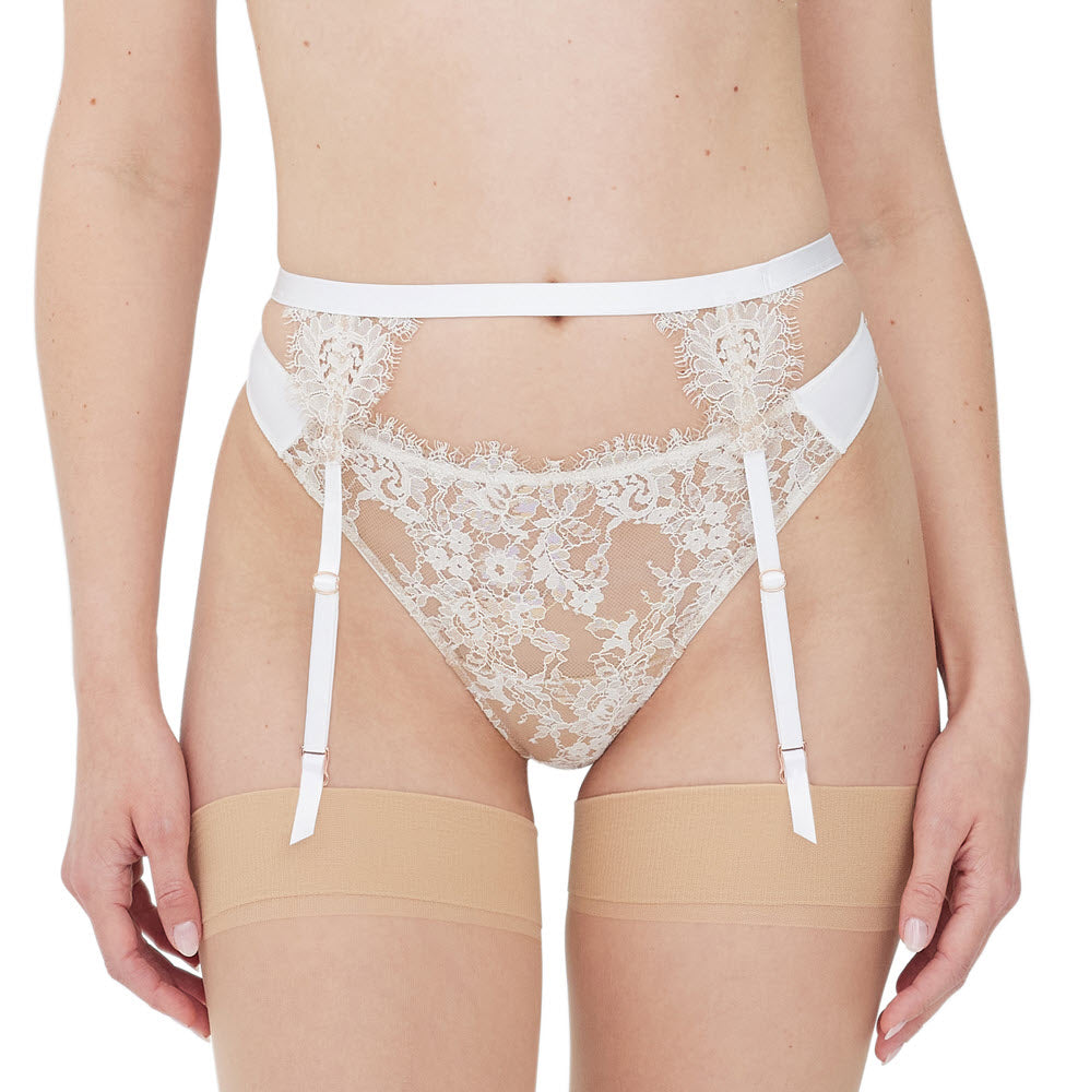 Skarlett Blue Entice White Nylon Lace Garter Belt 379143 The Bra Genie Skarlett Blue Entice White Nylon Lace Garter Belt 379143 The Bra Genie