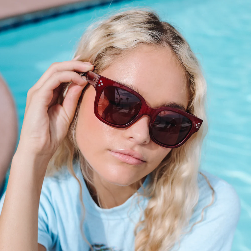 I-Sea Indigo Raspberry Frame Plum Lens Indigo Sunglasses – The Bra Genie