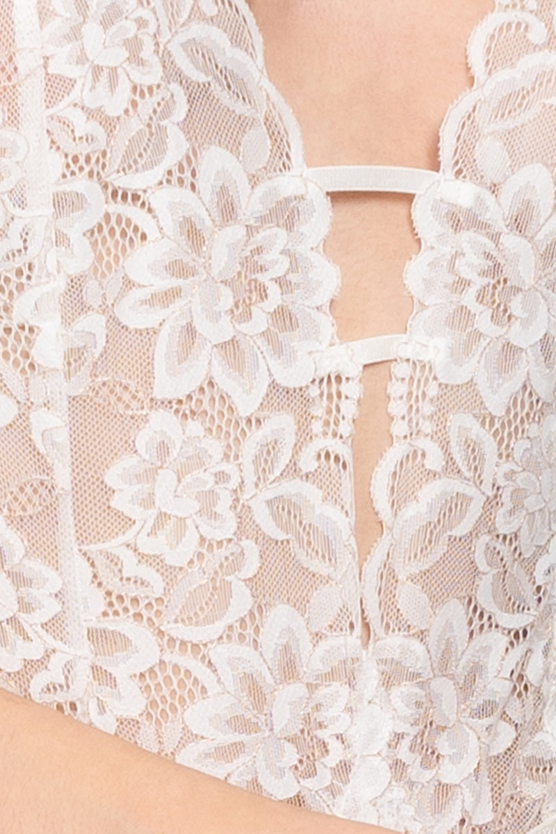 In Bloom Sleepwear La Belle Ivory Open Back Lace Teddy LBE097 – The Bra  Genie