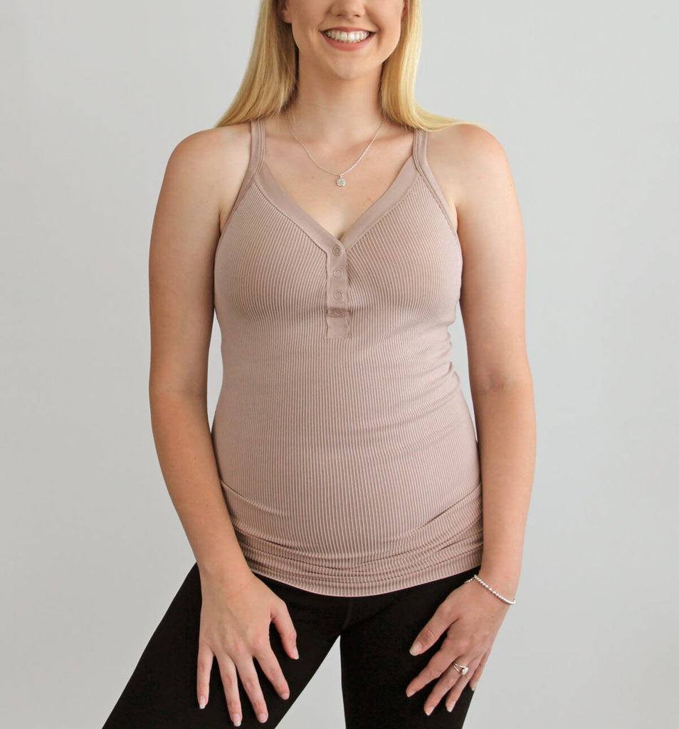 Maternity Clothes Womens Nursed Tank Tops Built in Bra Top for  Breastfeeding Maternity Camisole Maternity (Beige, XL) : :  Clothing, Shoes & Accessories