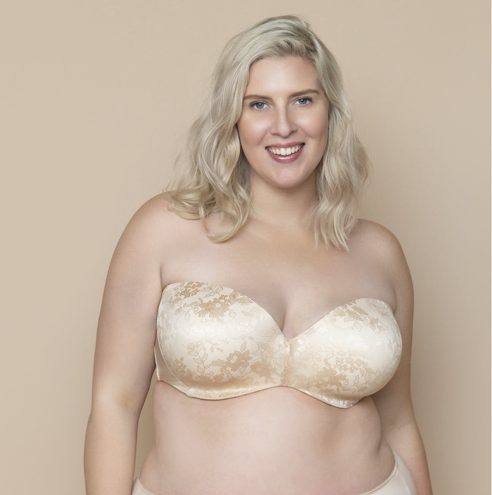 Curvy Couture Sensation Nude Strapless Bra 1211