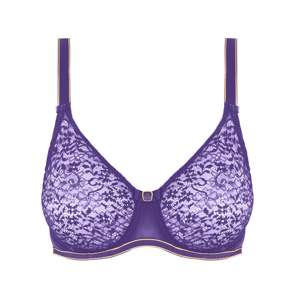 Empreinte Allure Purple Seamless Lace Bra C-D 07205