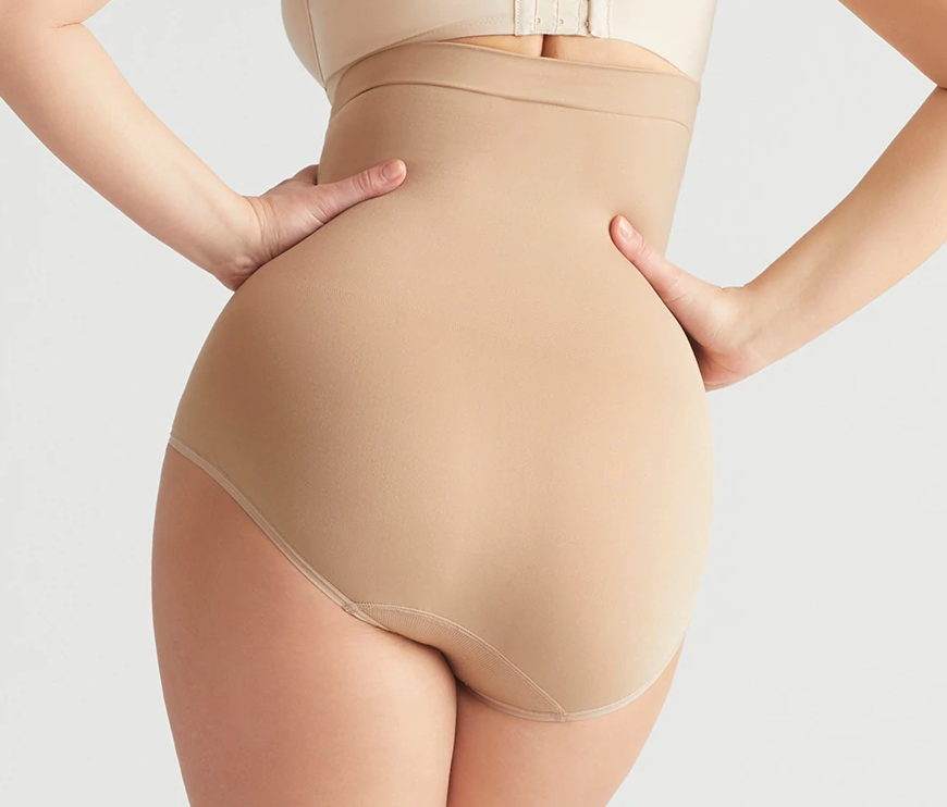 AQUTA 2 Pack Thong Body Shaper Sexy Thong High Waist Tummy Control