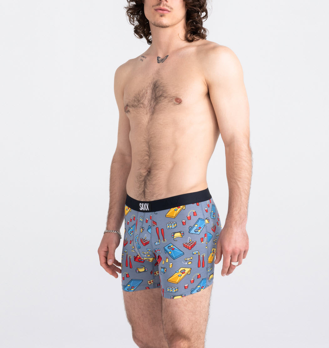 Saxx Vibe Beer Olympics Modern Fit Boxer Brief Mens Underwear BM35