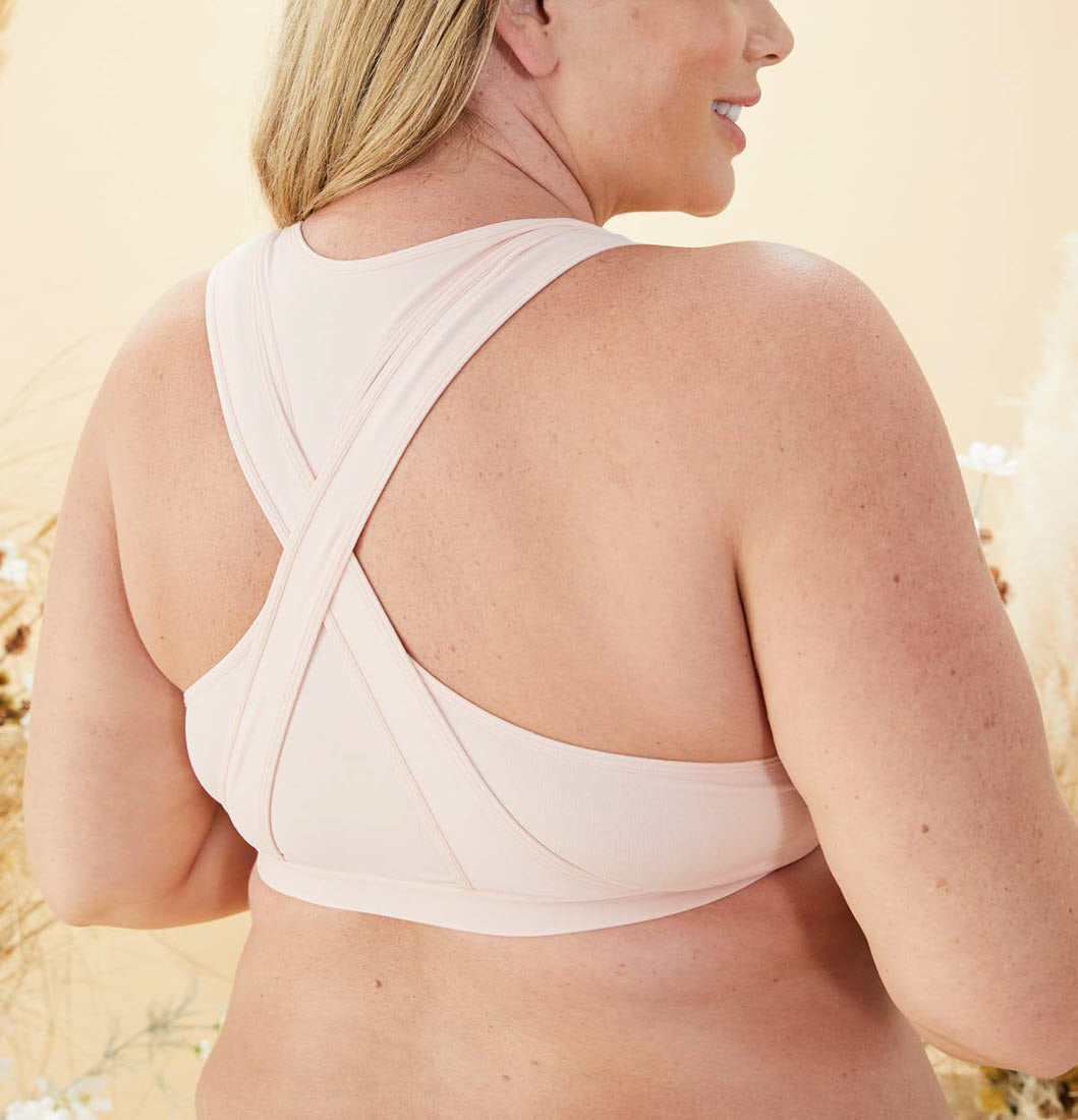 Cake Lotus Blush Pink Hands Free Pumping Wireless Nursing Bra Petite B   The Bra Genie